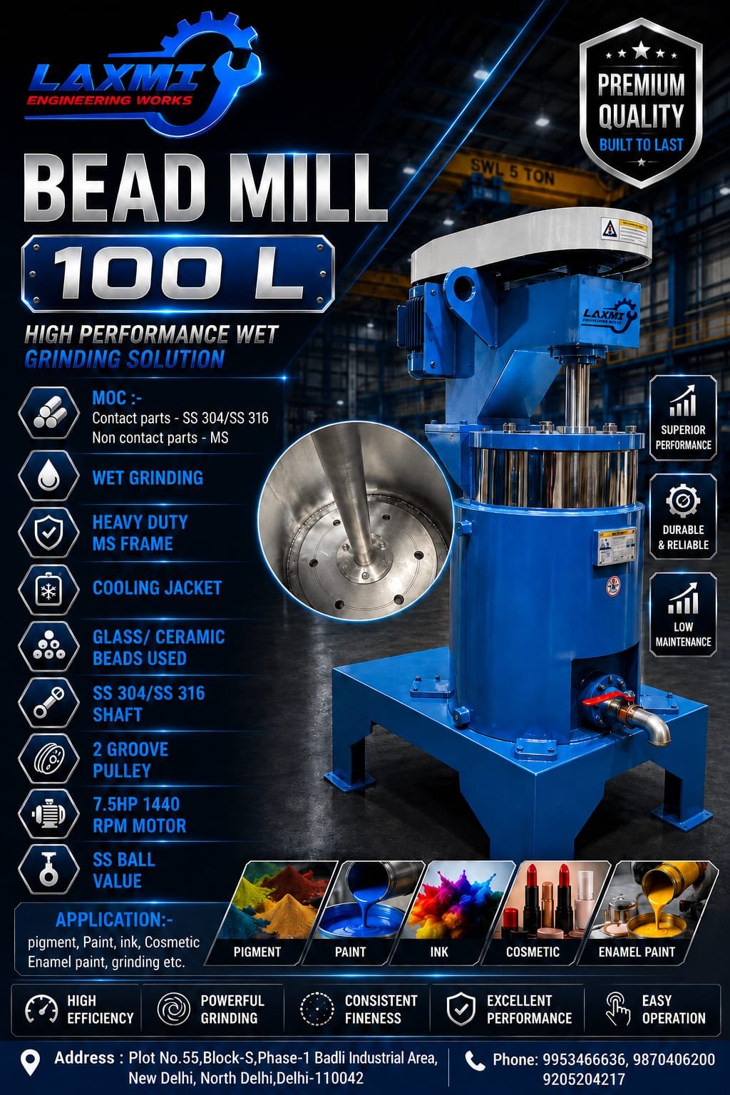 Bead Mill Machine Features