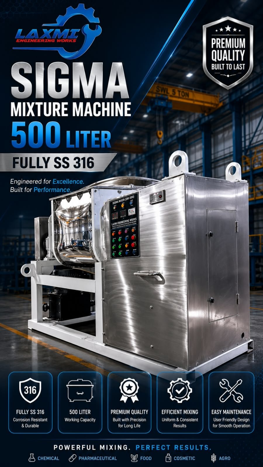 Sigma Mixer Machine Features